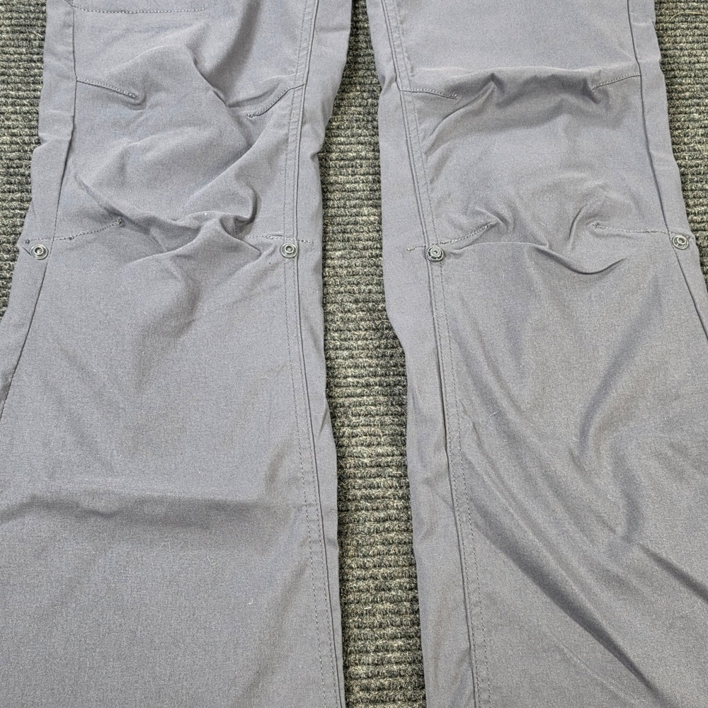Prana Halle Hiking Pants Womens 4 Gray Roll-Up Articulated Knee Stretch Trail - Picture 4 of 15